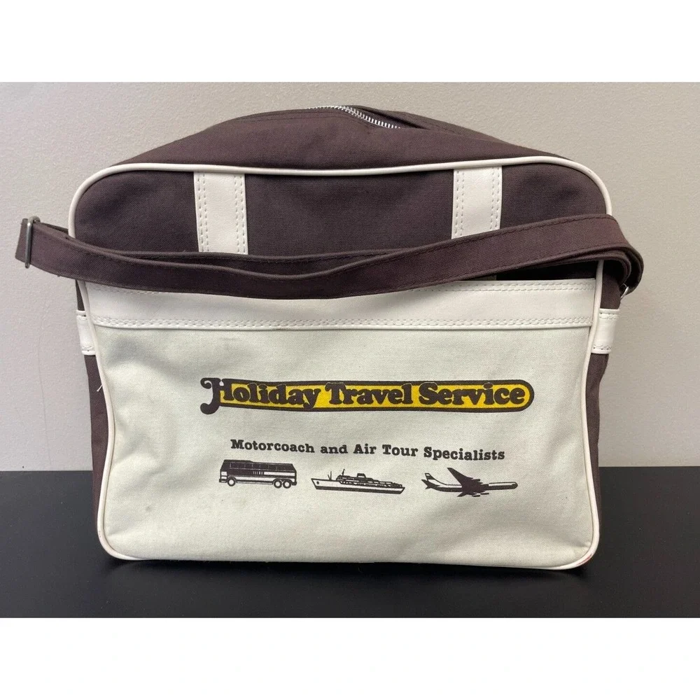Vintage Holiday Travel Service Luggage Bag 14